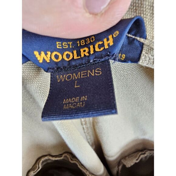 Vintage WoolrichOveralls Bibs Khaki 1455 Women's Large Beige 90s Great Condition - Picture 3 of 13